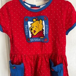 Vintage Y2K Winnie the Pooh Strawberry Dress